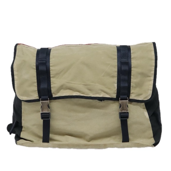 PRADA Sports Shoulder Bag Nylon Beige Auth bs18199 - Picture 13 of 16